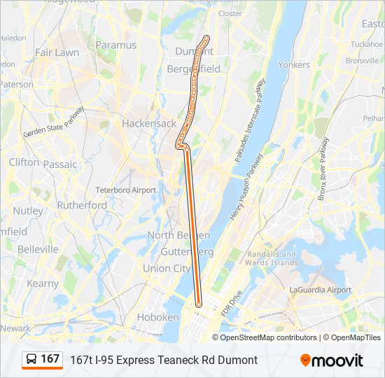 167 Route: Schedules, Stops & Maps - 167t I-95 Express Teaneck Rd 