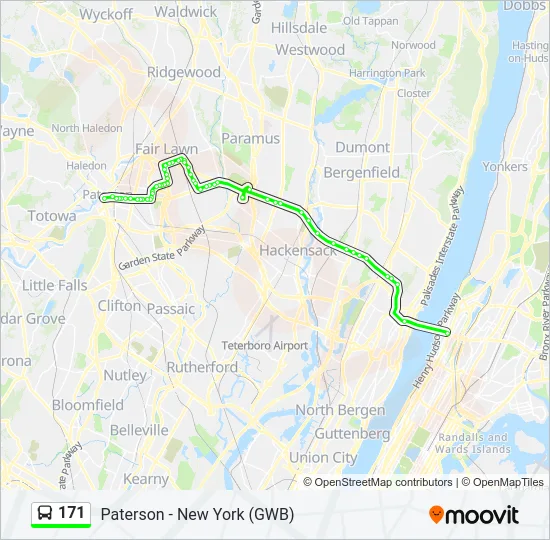171 Bus Line Map