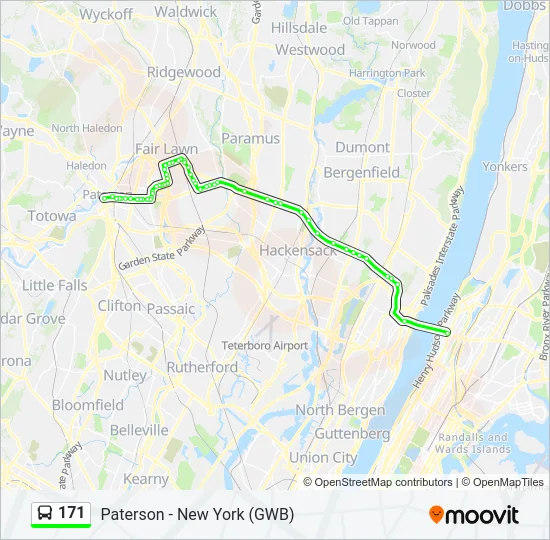 171 Bus Line Map