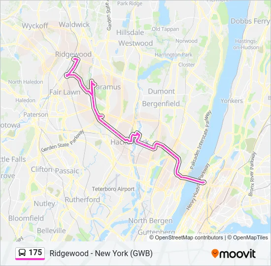175 Bus Line Map