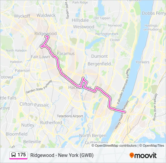 175 Bus Line Map