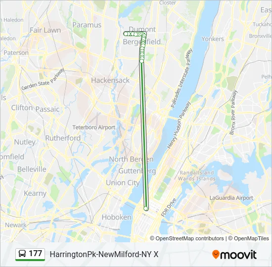 177 Bus Line Map