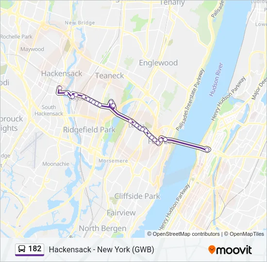 182 Bus Line Map