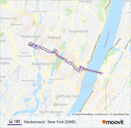 182 Bus Line Map