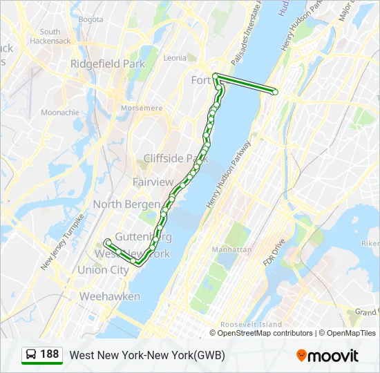188 Bus Line Map