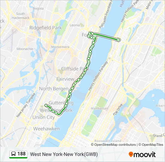 188 Bus Line Map