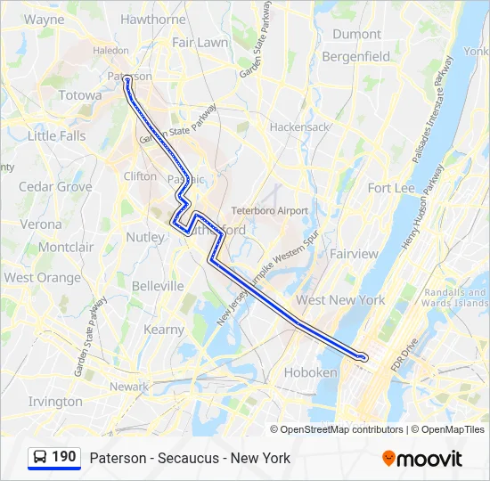 190 Route: Schedules, Stops & Maps - E New York Exp Via Delawanna