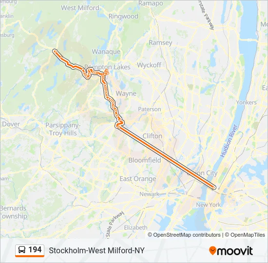 194 Bus Line Map