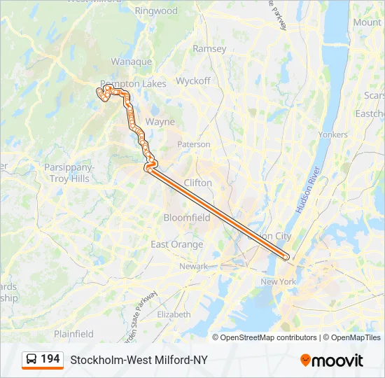 194 Bus Line Map