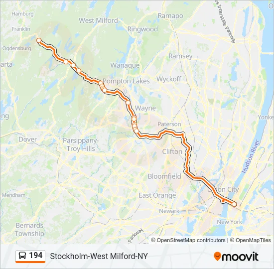 194 Bus Line Map