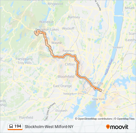 194 Bus Line Map