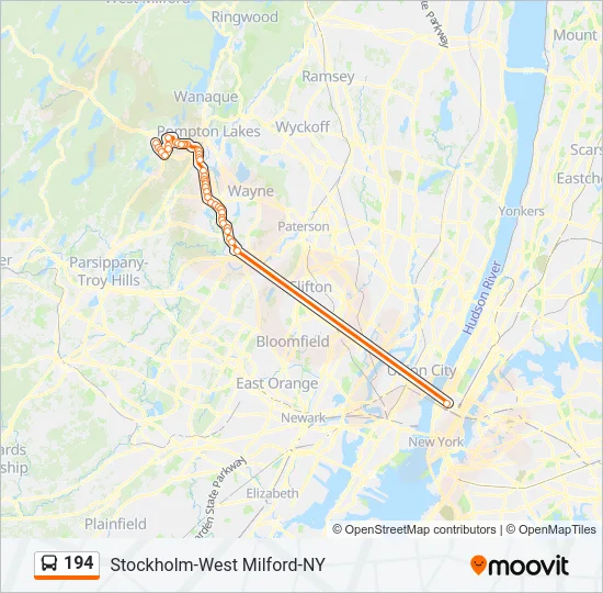 194 Bus Line Map
