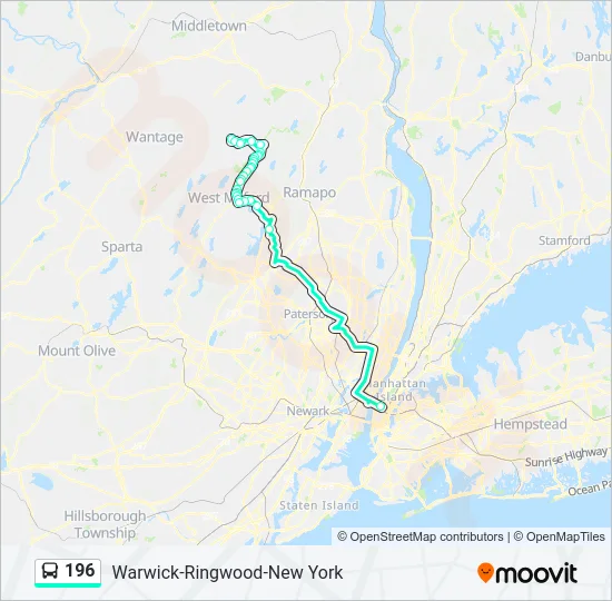 196 Bus Line Map
