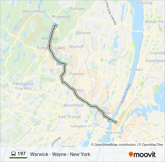 197 Bus Line Map