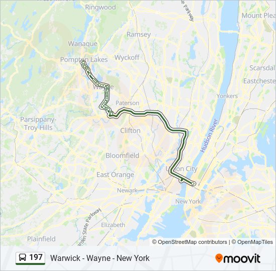 197 bus Line Map