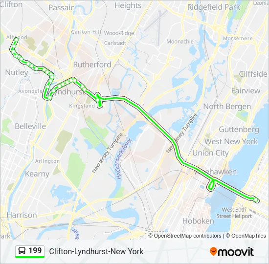 199 Bus Line Map