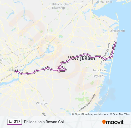 317 Bus Line Map