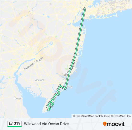 319 bus Line Map