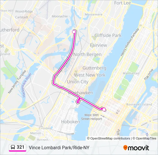 321 Bus Line Map