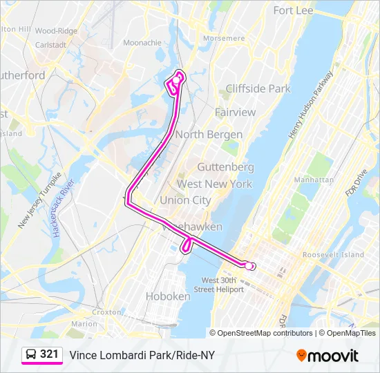 321 Bus Line Map