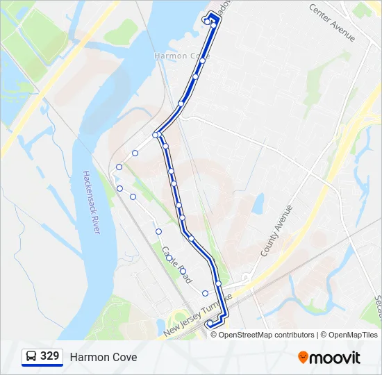 329 Bus Line Map
