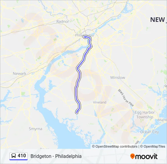 410 Bus Line Map