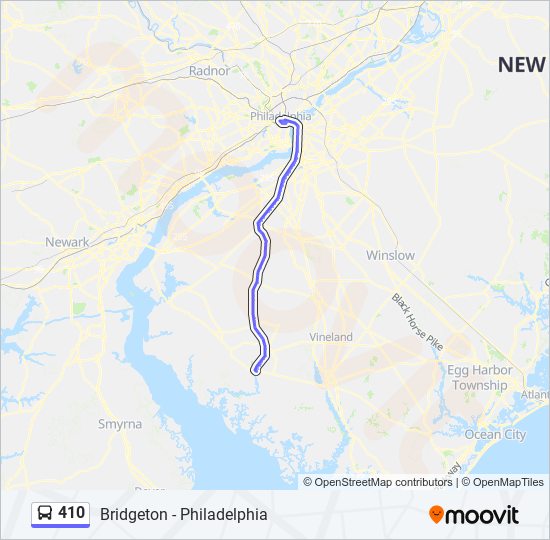 Mapa de 410 de autobús
