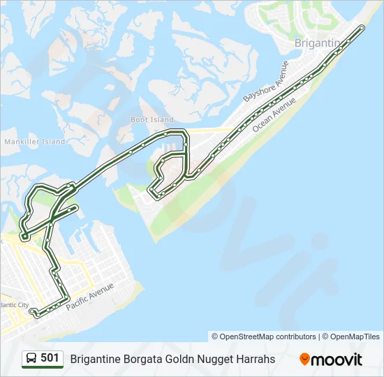 501 Bus Line Map