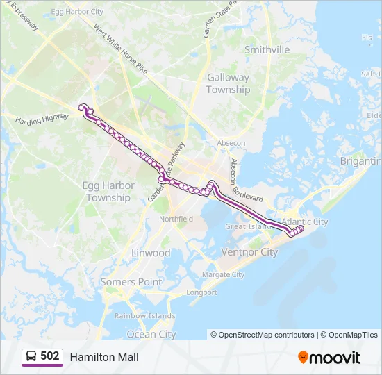 502 Bus Line Map