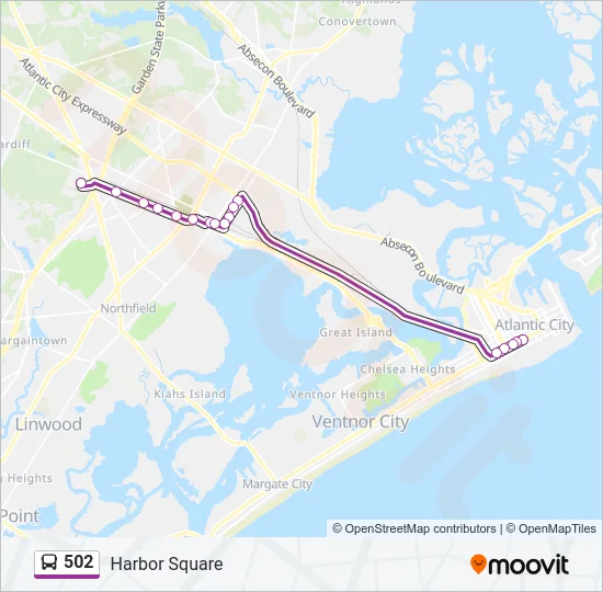 502 Bus Line Map