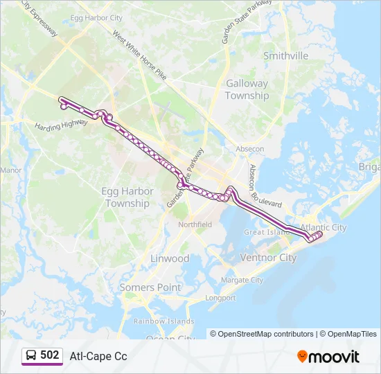 502 Bus Line Map