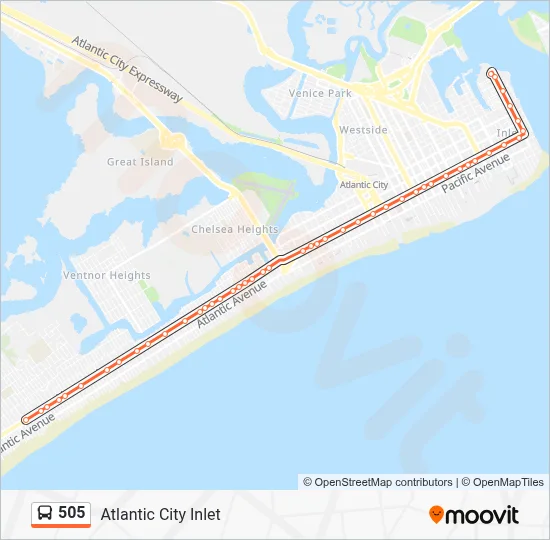 505 Route: Schedules, Stops & Maps - Atlantic City Inlet (Updated)
