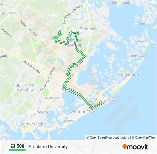 508 Route: Schedules, Stops & Maps - Stockton University (Updated)