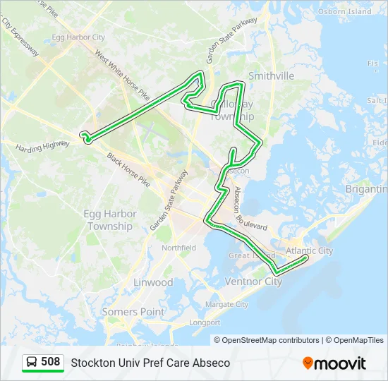 508 Bus Line Map