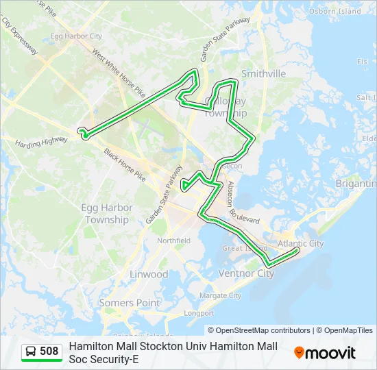 508 Bus Line Map