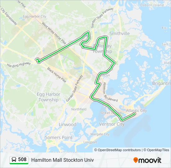 508 Bus Line Map