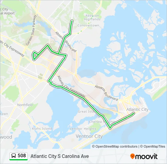 508 Bus Line Map