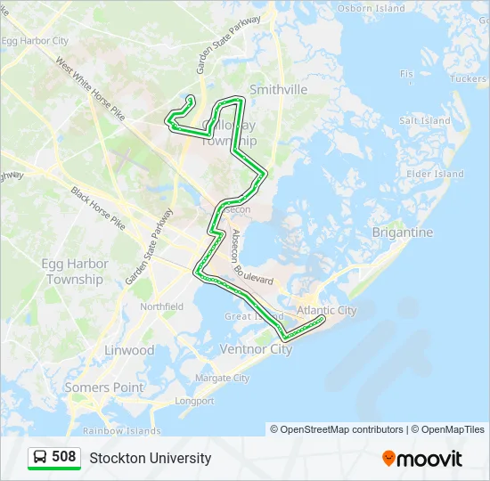 508 Bus Line Map