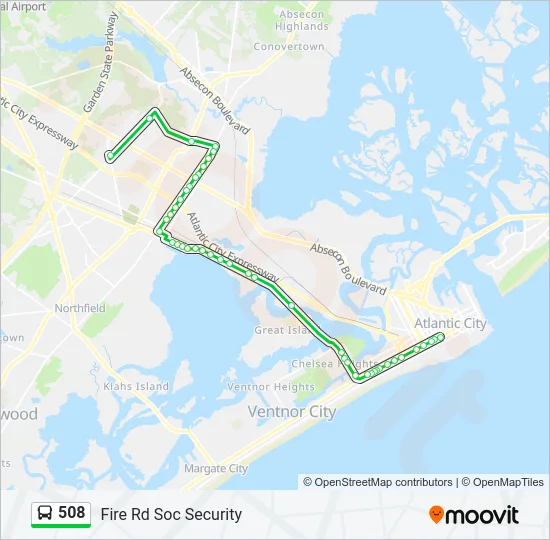508 Bus Line Map
