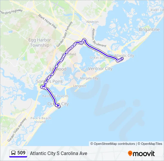509 Bus Line Map