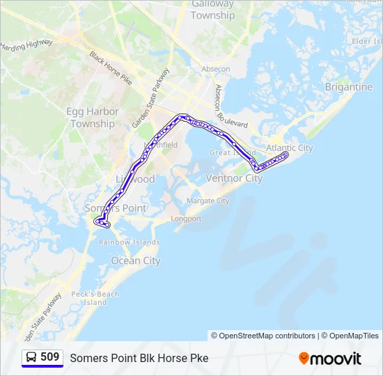 509 Bus Line Map