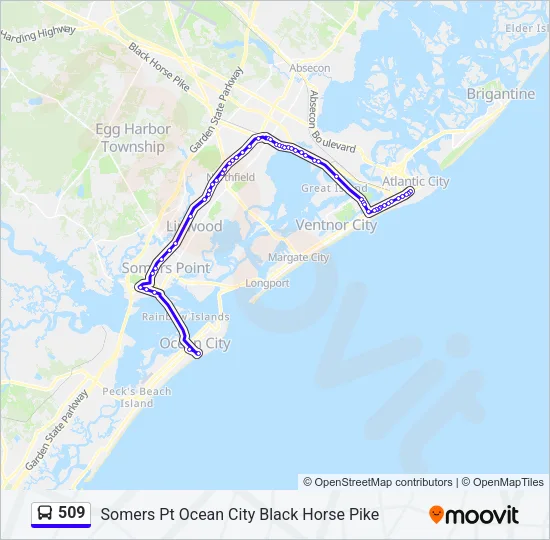 509 Bus Line Map