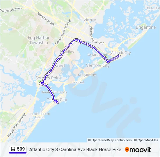 509 Bus Line Map