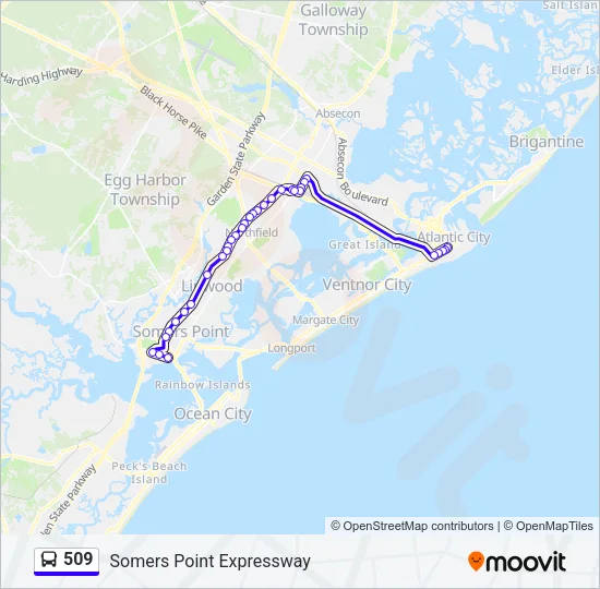 509 Bus Line Map