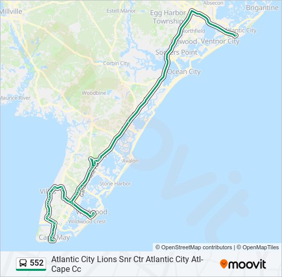 552 bus Line Map