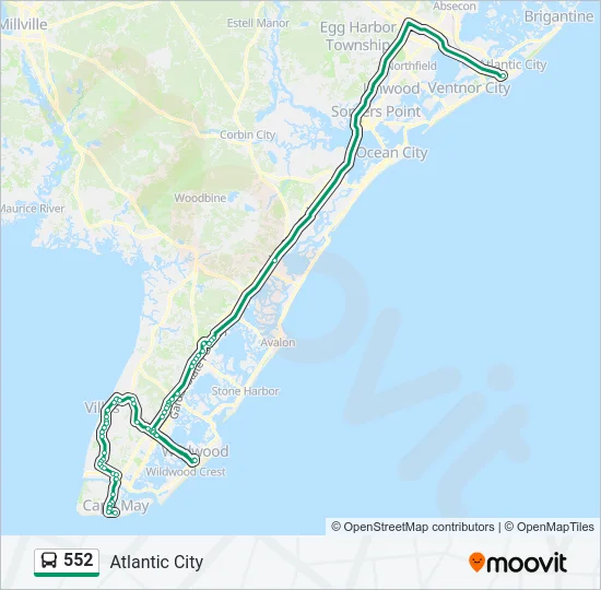 552 Bus Line Map