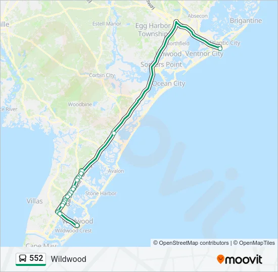 552 Bus Line Map
