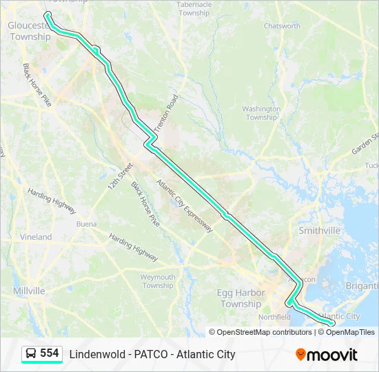 554 Route: Schedules, Stops & Maps - Atlantic City (Updated)