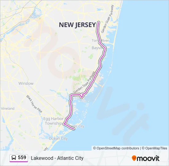 559 Bus Line Map