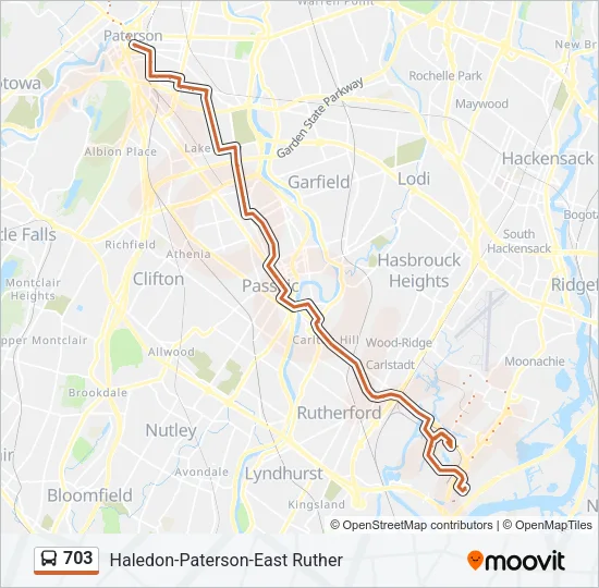 703 Bus Line Map
